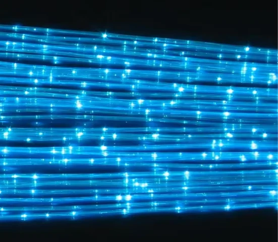 Ochr Dot Glow Cebl Fiber Optic Pefriog Gyda Siaced PVC